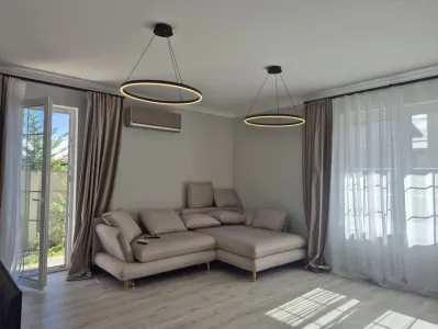 Apartament mobilat complet cu 2 camere 53 mp cu gradina proprie de 30 mp, COMISION 0% - Giroc