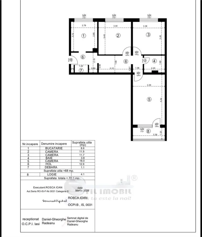 Apartament 3 camere Iași - poza 1