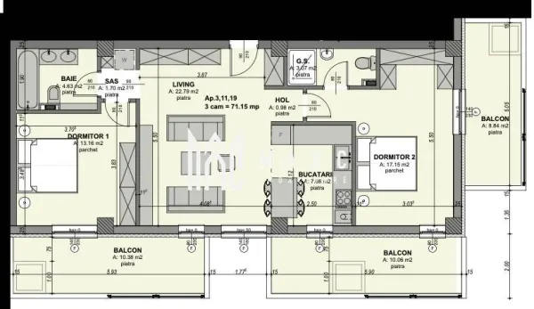 Apartament 3 camere Sibiu - poza 3